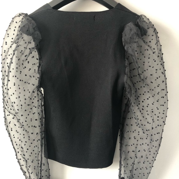 Mango fancy black top size Small - Picture 2 of 4